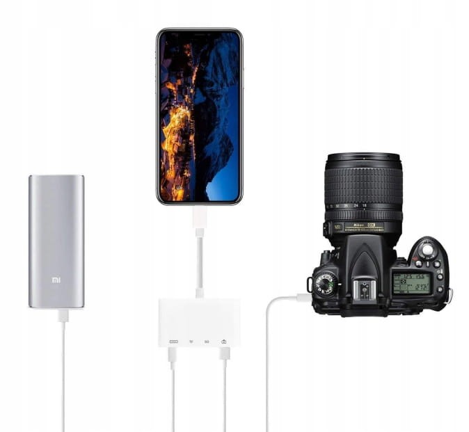 Adapter Czytnik Kart Lightning micro SD USB iPhone - zdjęcie 3