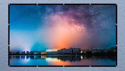 EKRAN PROJEKCYJNY do projektora rzutnika Przenośny Składany 16:9 218x122 cm 100 Cali - zdjęcie 2